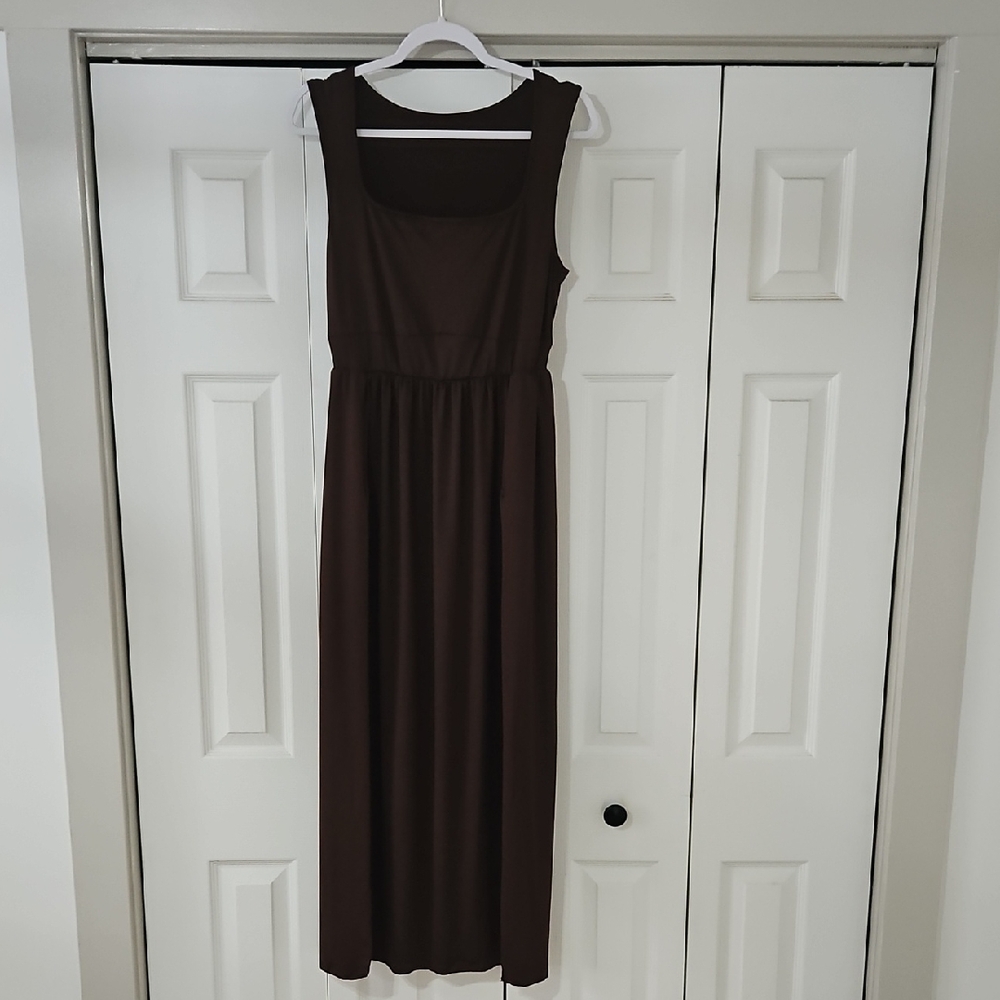 NWT Super Slit Brown Sleeveless Dress